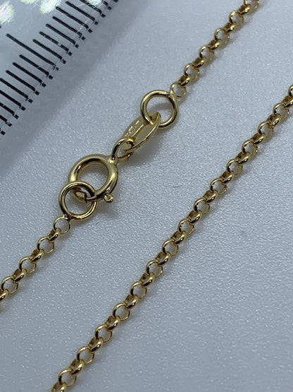 9ct Yellow Gold 1mm Trace Round Link Chain Various Lengths (238)