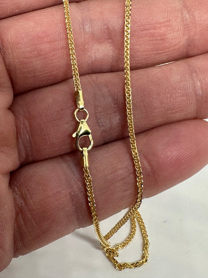 9ct Yellow Gold 1.3mm Spiga Fancy Link Chain Various Lengths (487)