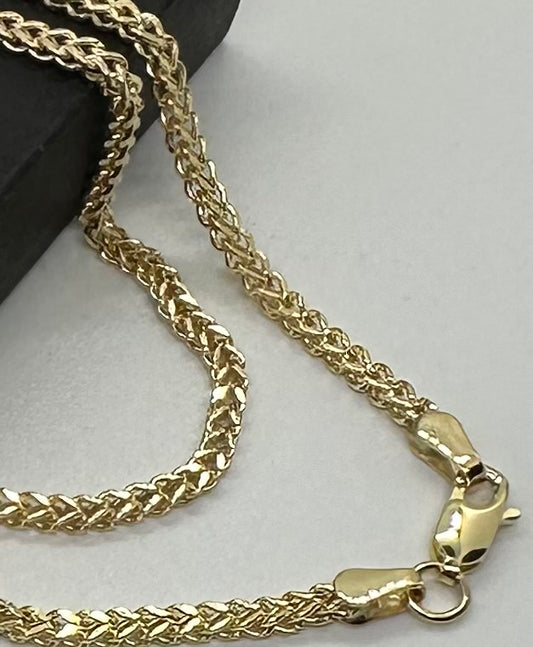 9ct Yellow Gold Square Franco 2.7mm Neck Chain Various Lengths (489)