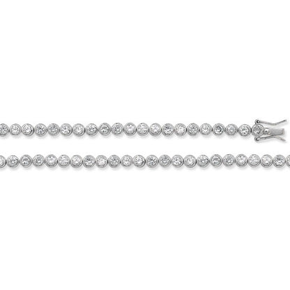 Sterling Silver 4mm Clear Stones Tennis Necklace Various Lengths (1099CZ)