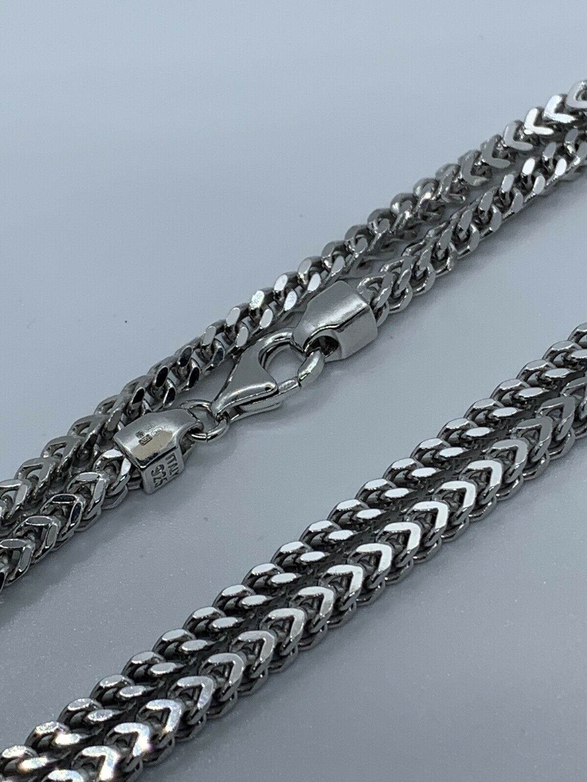 Sterling Silver 3.5mm Solid Square Cut Franco Necklace Chain (1321)
