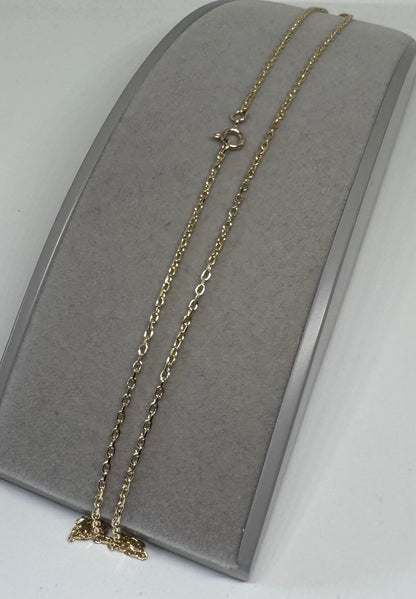 9ct Yellow Solid Gold 1.6mm Trace Chain (2021FT)