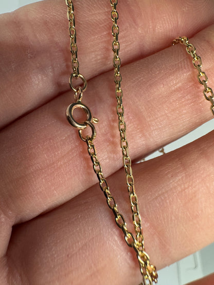 9ct Yellow Solid Gold 1.6mm Trace Chain (2021FT)