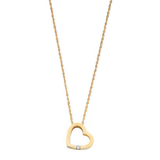 Andrews Direct Heart Shaped Diamond Necklace