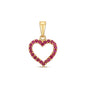 9ct Yellow Gold 20x 14mm Ruby Heart Pendant 0.62 Carats (244)