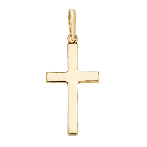 9ct Yellow Gold 32x14mm Solid Gold Cross Pendant  (1066)